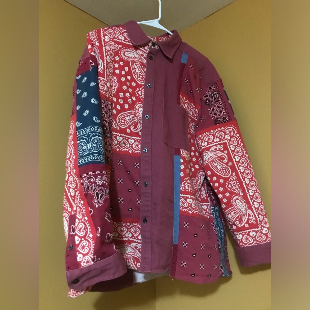 Paisley Collage Button Down